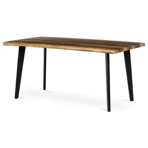 Jídelní stůl 160×90 cm – staré dřevo a černé kovové nohy