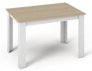 Jídelní stůl BEIRA 120×80 cm – sonoma/bílá