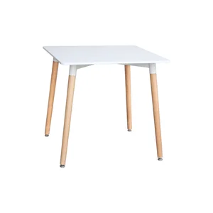 Jídelní stůl FARUK 80×80 cm – bílá/buk