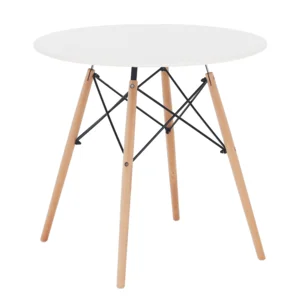 Jídelní stůl Gamin NEW 60, buk/bílá, Ø60 cm