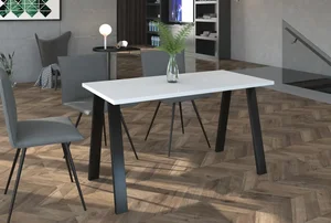 Jídelní stůl KOLINA 138×90 cm černá/bílá