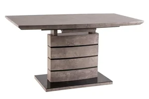 Jídelní stůl Leonardo rozkládací 140x80 beton/černá