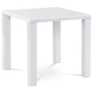 Jídelní stůl LIZZIE 80×80 cm – vysoký bílý lesk