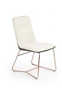 Jídelní židle K390 Krémová a Zlatorůžová