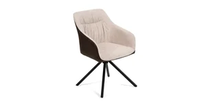 Jídelní židle LOREN hnědá/krémová