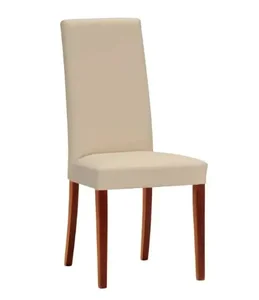 Jídelní židle Nancy – třešeň / béžová koženka