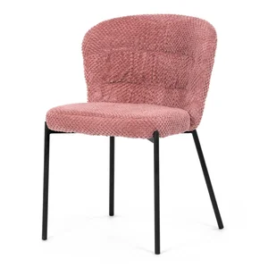 Jídelní židle RELTRON – růžová Bouclé