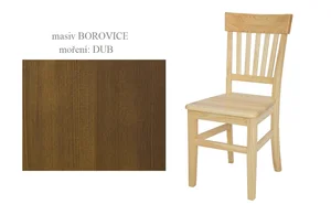 Jídelní židle RUFINA I – masiv borovice, moření dub
