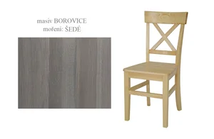 Jídelní židle RUFINA II – masiv borovice, šedá