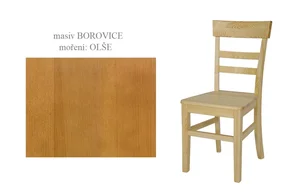 Jídelní židle RUFINA III – masiv borovice, moření olše