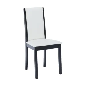 Jídelní židle Venis New wenge černá s bílou ekokůží