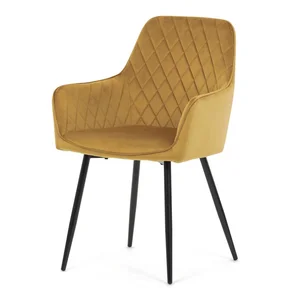 Jídelní židle VERLO – žlutý samet