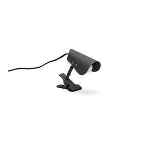 Jula: Černá kovová stolní lampa s klipem (16 cm)