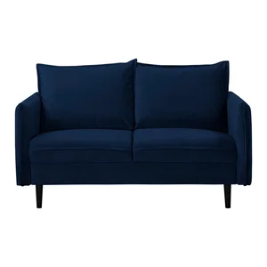 Juli Ropez: tmavě modrá sametová pohovka 138 cm