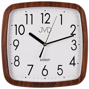 JVD H615.6 Moderní plastové hodiny s imitací dřeva