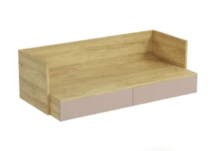 KALANCHOE psací stůl 2S – hikor přírodní/starorůžová