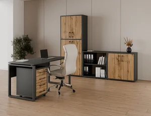 Kancelářská sestava NEJBY GIANNI PREMIUM 2 – antracit/dub wotan