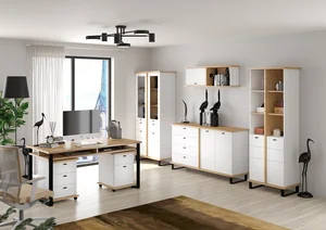Kancelářská sestava ORSOLA dub artisan/bílá
