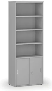 Kancelářská skříň PRIMO GRAY s zasouvacími dveřmi