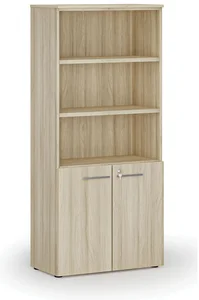 Kancelářská skříň PRIMO WOOD s uzamykatelnými dveřmi