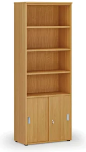 Kancelářská skříň PRIMO WOOD s zasouvacími dveřmi