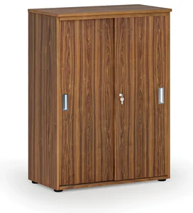 Kancelářská skříň PRIMO WOOD se zasouvacími dveřmi 800x420x1087 mm