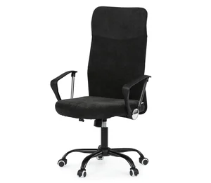 Kancelářská židle ROSZANAR – černá látka, kovový kříž, houpací mechanismus