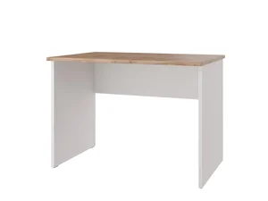Kancelářský PC stůl NEJBY GIANNI, bílá/dub wotan, 100 cm