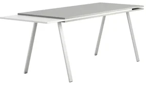 Kancelářský psací stůl LAYERS 170 cm s výsuvnou deskou bílá/šedá