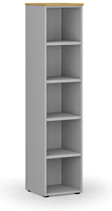 Kancelářský regál PRIMO šedý/buk, 400x420x1781 mm