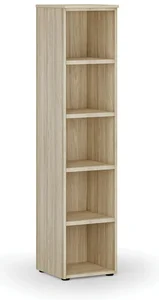 Kancelářský regál PRIMO WOOD dub přírodní 400x420x1781 mm