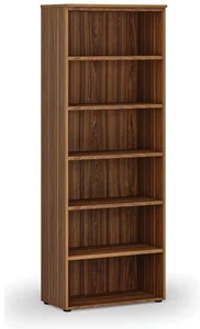 Kancelářský regál PRIMO WOOD, ořech, 800x420x2128 mm