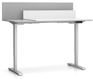 Kancelářský stůl SINGLE LAYERS s posuvnou deskou a přepážkami