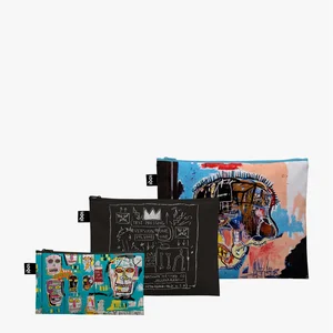 Kapsičky na zip LOQI 3 ks – Basquiat Untitled