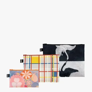 Kapsičky na zip LOQI – 3 ks Hilma af Klint, Mondrian