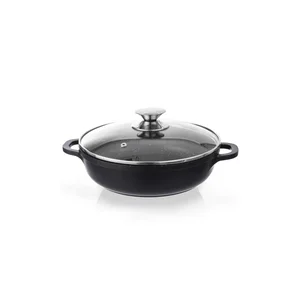 Kastro s nepřilnavým povrchem a skleněnou poklicí 28 cm