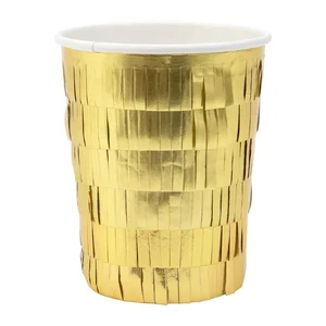 Kelímky Meri Meri Gold Fringe Party, 8 ks