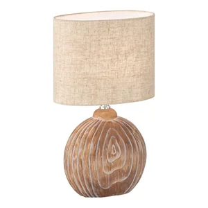 Keramická stolní lampa Tobse – Fischer & Honsel, hnědo‑béžová