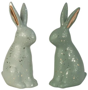 Keramický Zajíček s Zlatými Variacemi 24,5 cm