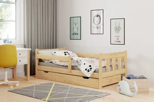 KERMIT dětská postel se zásuvkou z borovice