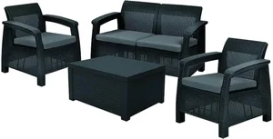 Keter CORFU BOX – zahradní set, antracit