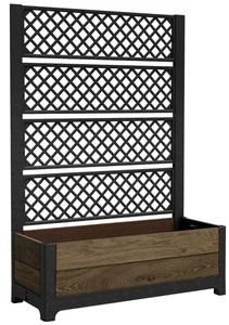 Keter DECO TULIP 110 L Walnut – květináč se zástěnou