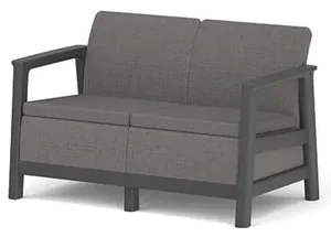 Keter Scandi Linea 2místná sedačka – Mountain Grey/Grafit