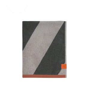 Khaki bio bavlněné froté ručníky sada 2 ks 40x55 cm Diagonal Mette Ditmer