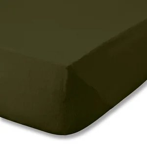Khaki flanelové napínací prostěradlo 135×190 cm od Catherine Lansfield