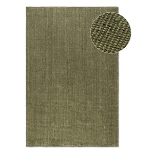 Khaki jutový koberec 190x280 cm Bouclé