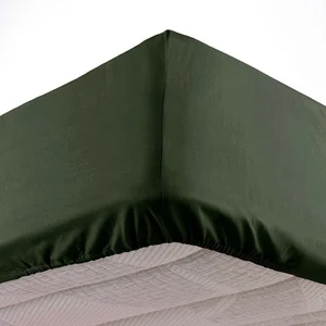 Khaki napínací prostěradlo z mikrovlákna 90×190 cm Oscar