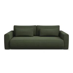 Khaki rozkládací pohovka Kapua 238 cm s úložným prostorem Makamii