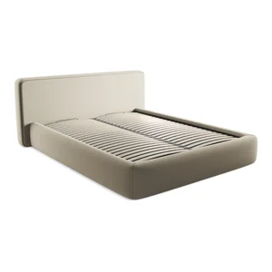 Kiana Béžová čalouněná postel 160x200 cm s úložným prostorem
