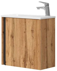 Kingsbath Lavedo Leo Wotan Oak 50 Koupelnová Skříňka s Umyvadlem